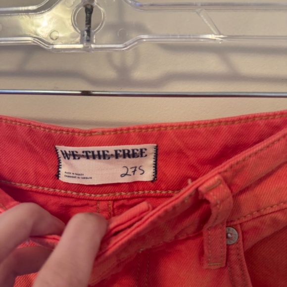 NWT FREE PEPOLE WATERFALLS BAGGY WIDE LEG DENIM JEANS - SIZE 27S - OKLAHOMA SUN - Picture 10 of 11